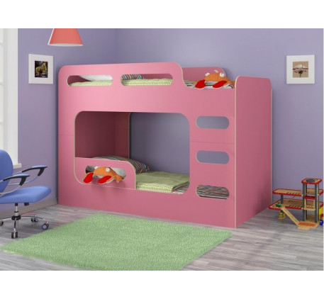 Детская кровать Макс двухъярусная для девочек, спальные места 190х80 см
